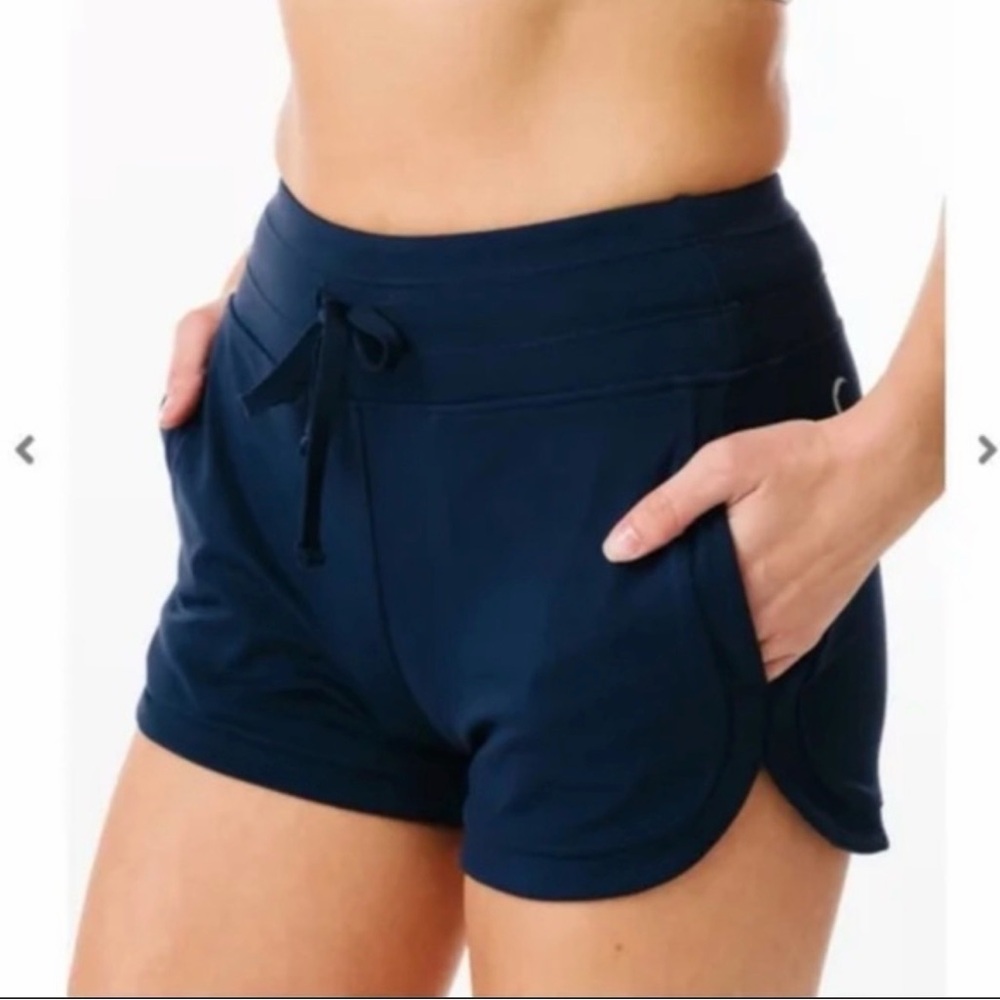 Zyia Blue Hybrid Active Shorts Sz Large
